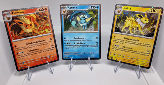 Pokemon TCG Promo Karten Flamara SVP 167 Aquana SVP 168 Blitza SVP 169